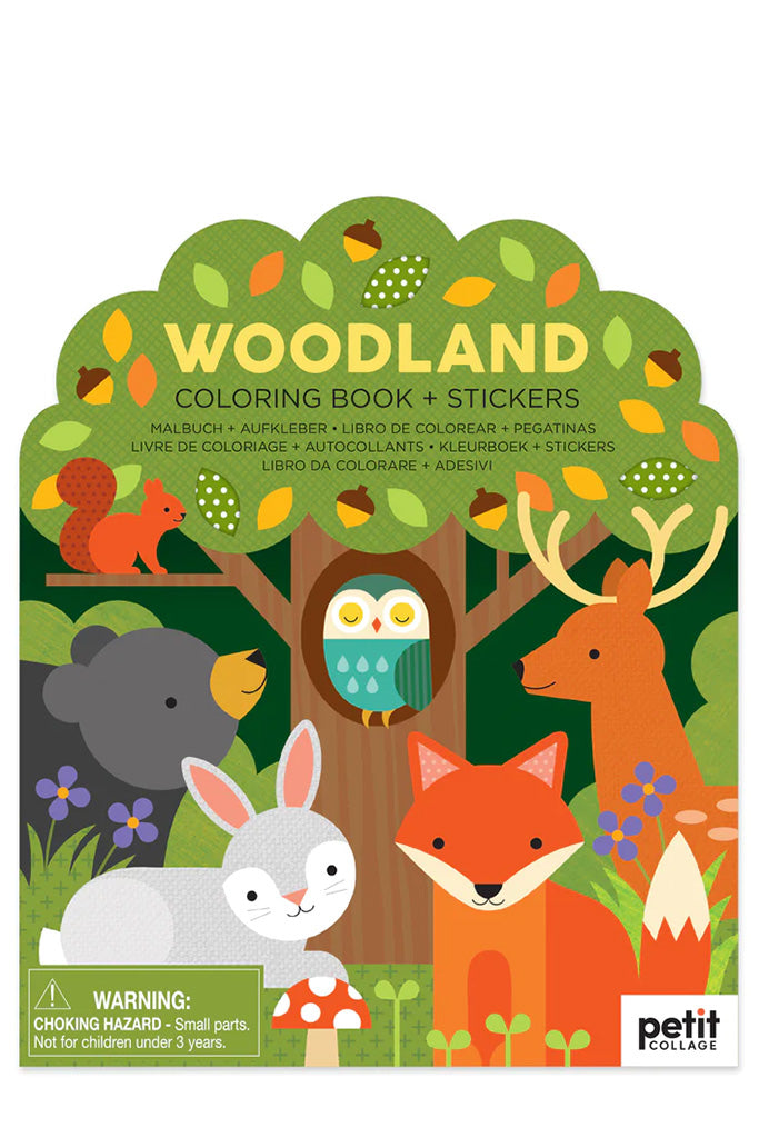 Woodland Coloring Book + Stickers