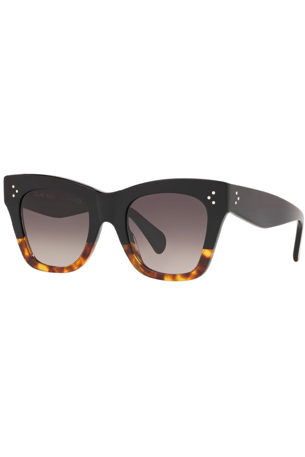 Two-Tone 3 Dots Cat Eye Sunglasses