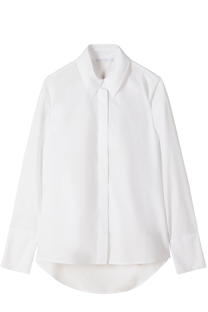 Open Back Detail Button Shirt