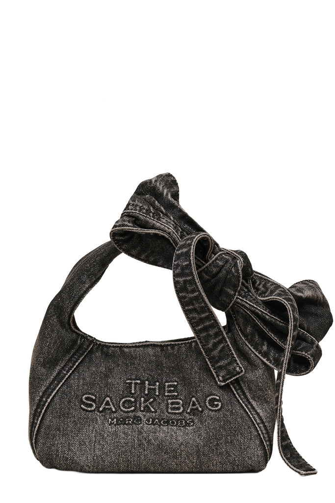 The Mini Bow Denim Sack Bag