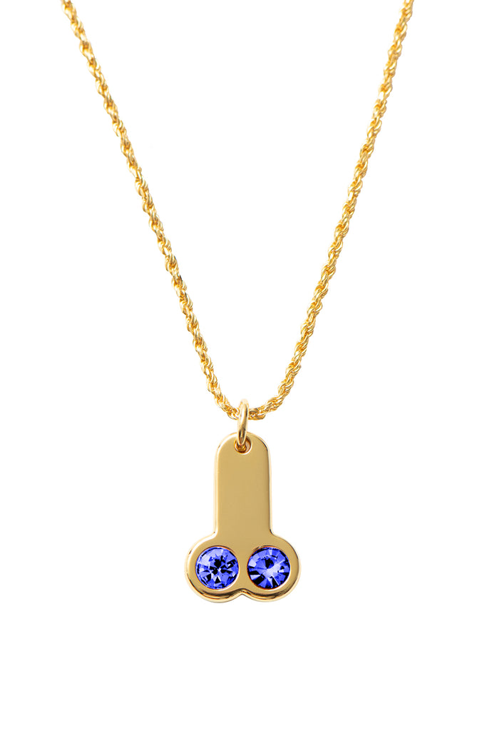Front view of the Carne Bollente family jewels necklace in gold colour
