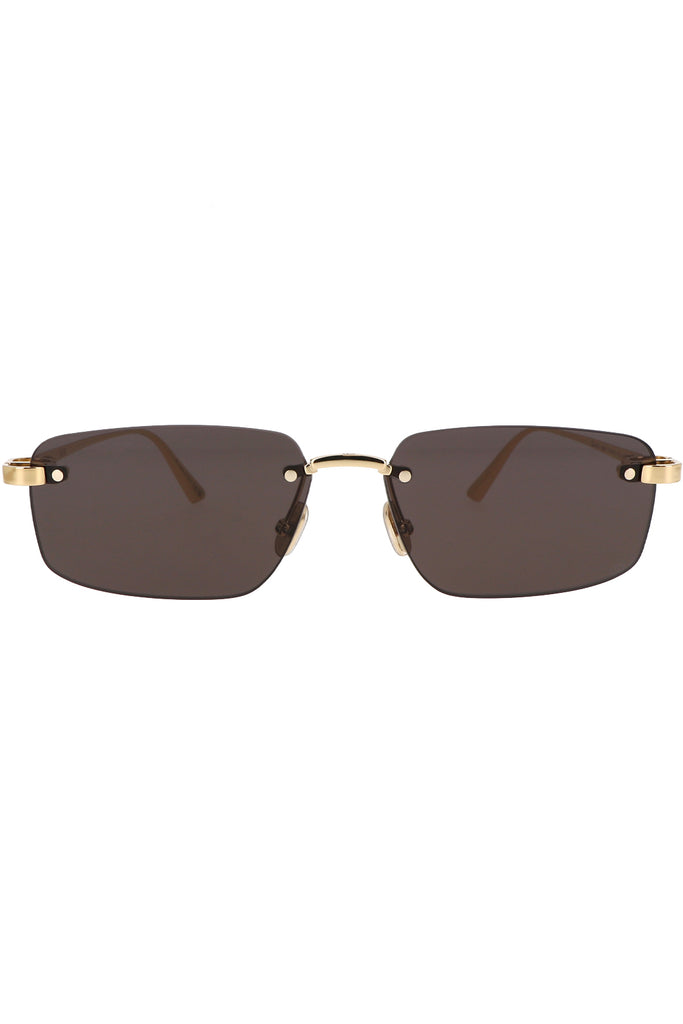 Rectangular Metal Frameless Sunglasses