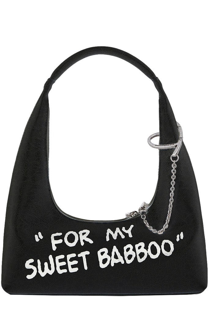 Margesherwood X Peanuts Hobo Pull-Up Leather Shoulder Bag