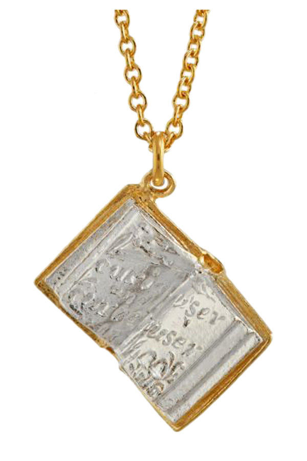 Alice In Wonderland Open Book Necklace