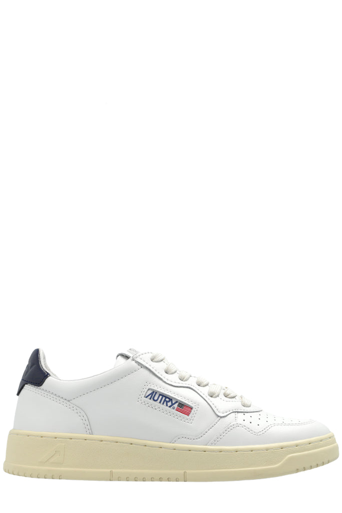 The Medalist Low Leather sneakers in space blue and white colours from the brand AUTRY