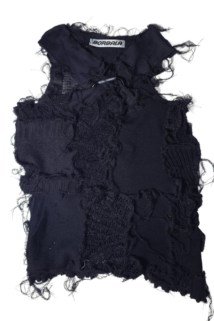 Regenerated Fluff Halter Neck Top