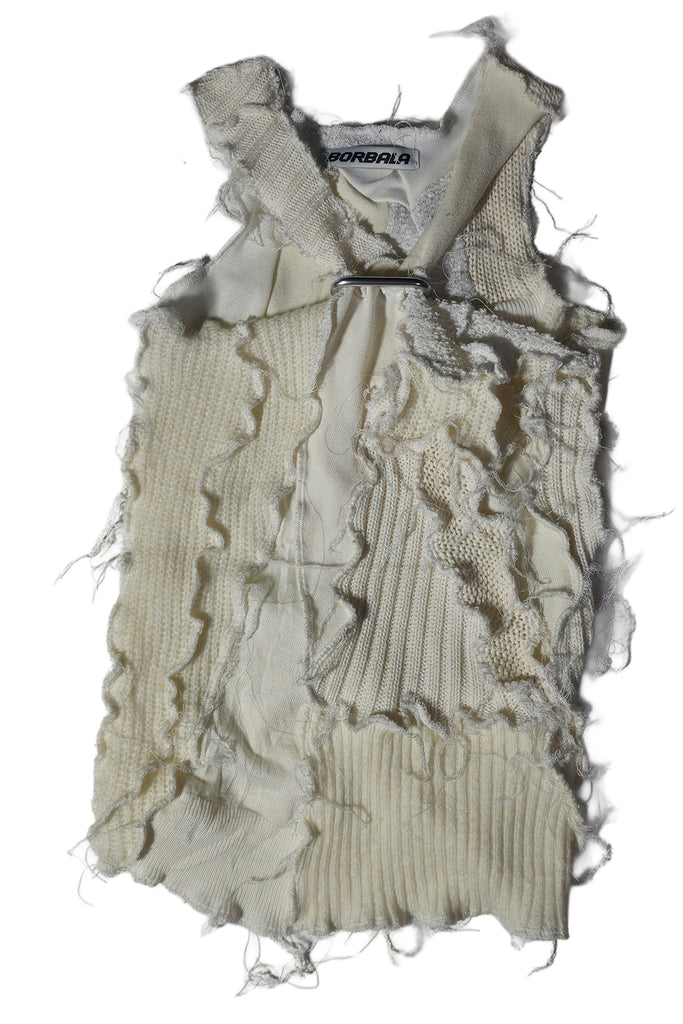Regenerated Fluff Halter Neck Top
