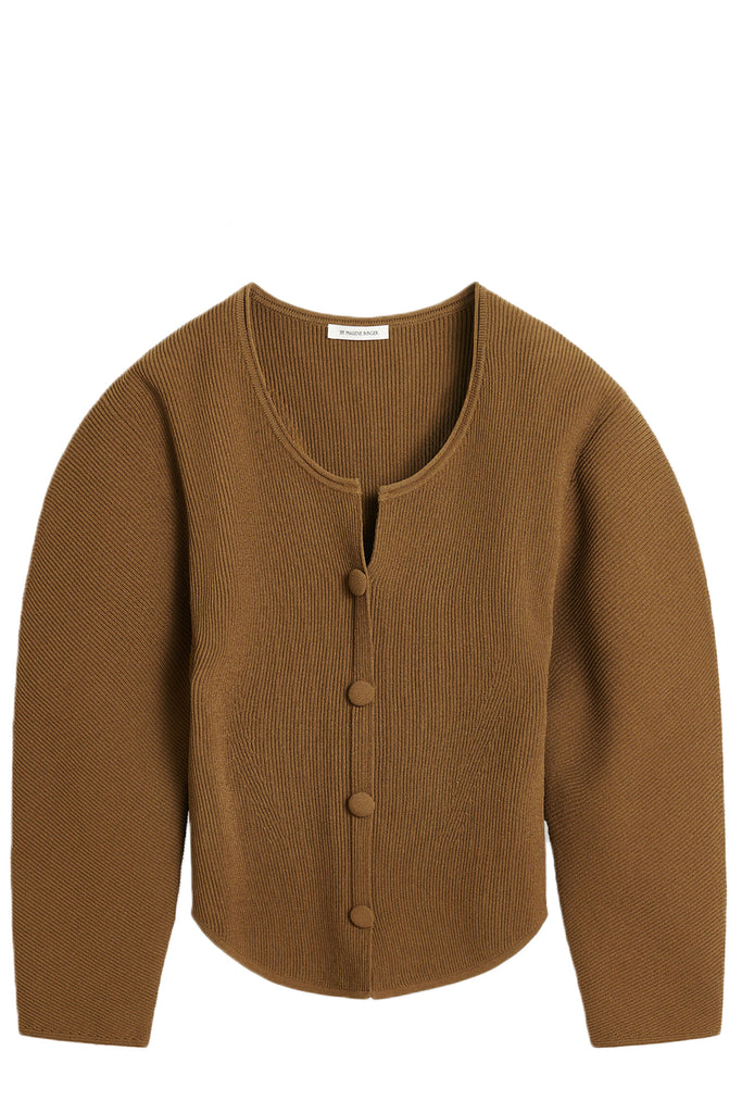 The Francinas Cardigan in brown colour from the brand BY MALENE BIRGER