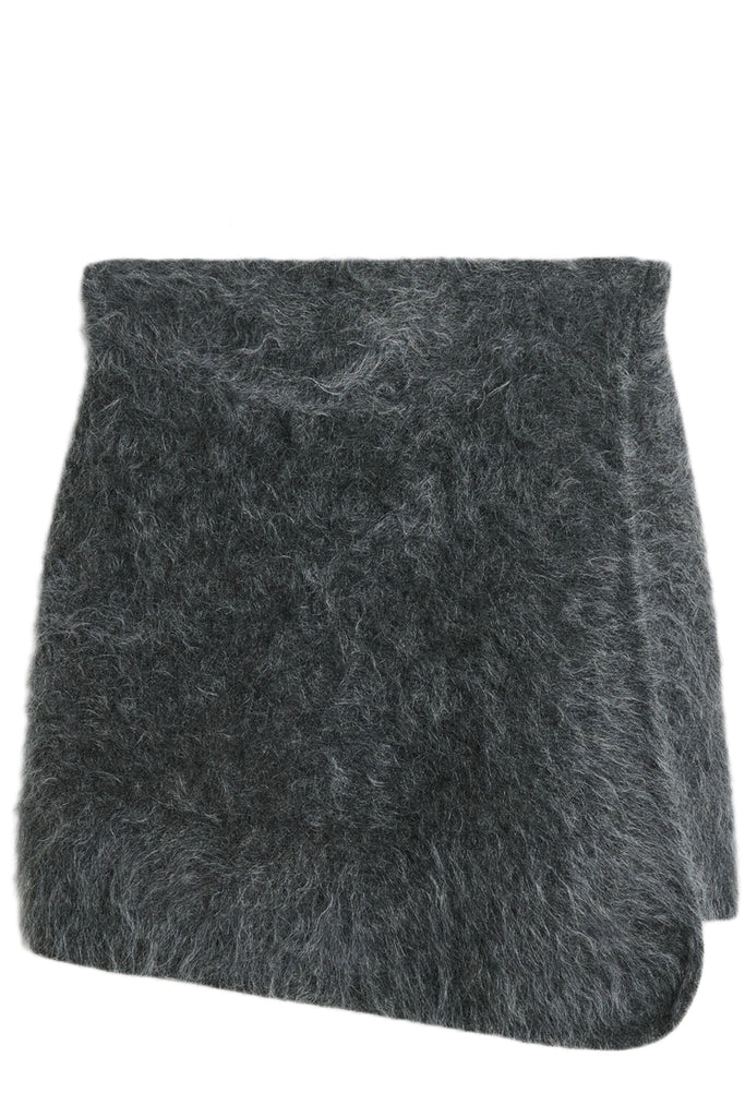 The Krissah Wool-Blend Mini Skirt in jet grey from the brand BY MALENE BIRGER