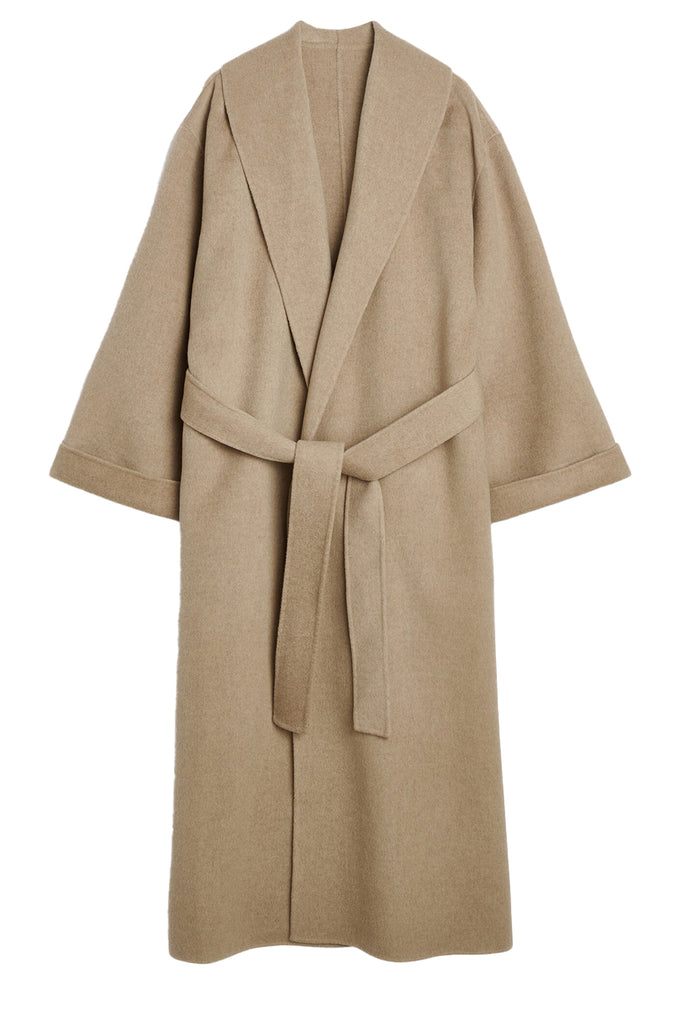 The Trullem Wool Coat in grey brown melange colour from the brand BY MALENE BIRGER