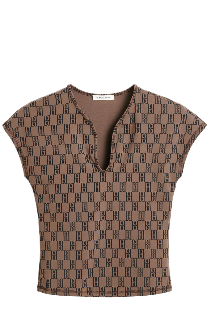 The Venazia T-Shirt in dark mahagony colour from the brand BY MALENE BIRGER