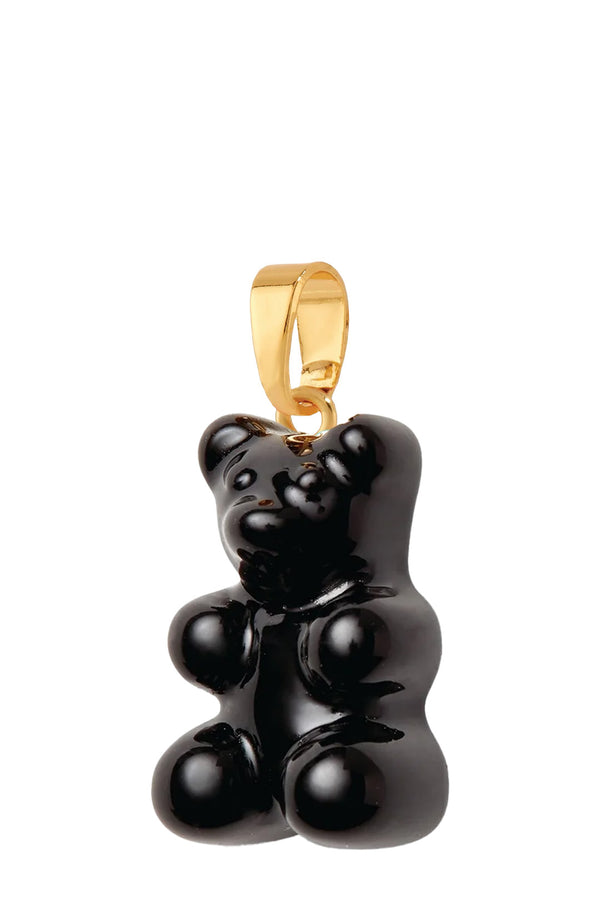 The Nostalgia Bear pendant with classis connector in gold and black colours from the brand CRYSTAL HAZE