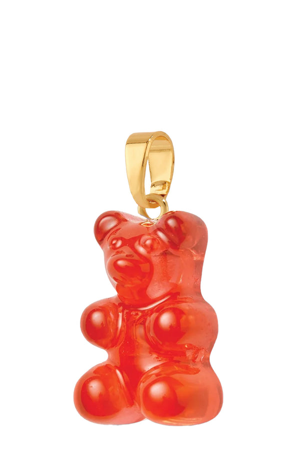 The Nostalgia Bear pendant with classic connector in jelly red colour from the brand CRYSTAL HAZE