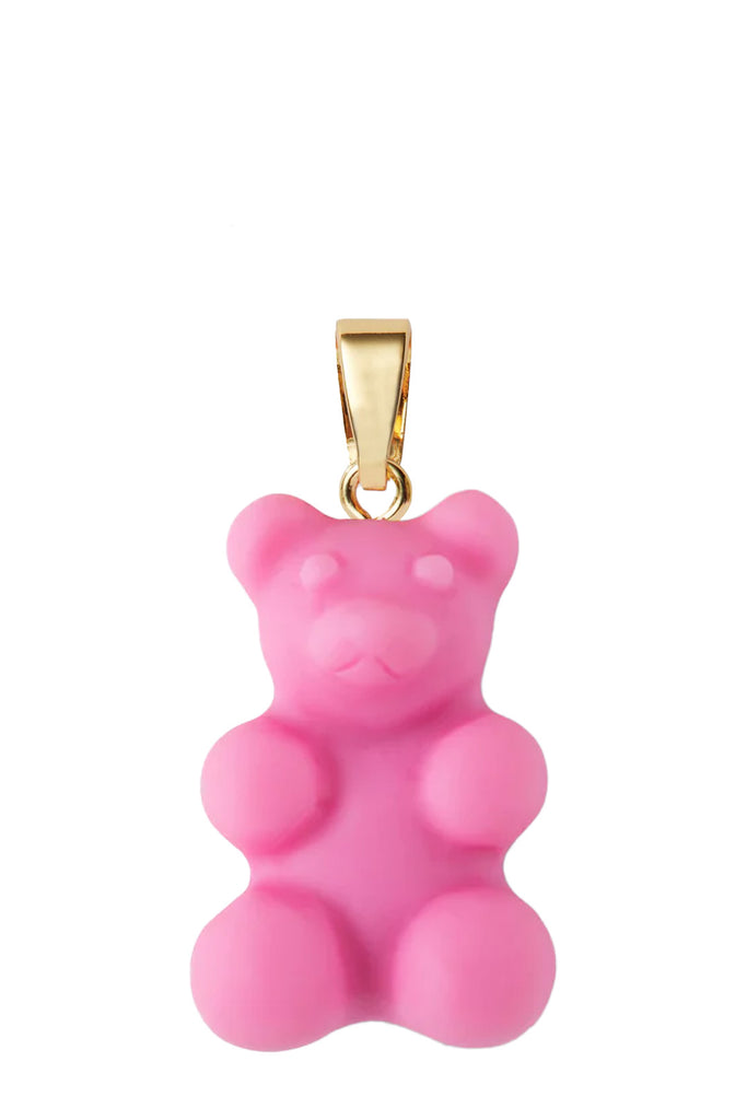 The Nostalgia Bear pendant with classic connector in gold and elle woods colours from the brand CRYSTAL HAZE