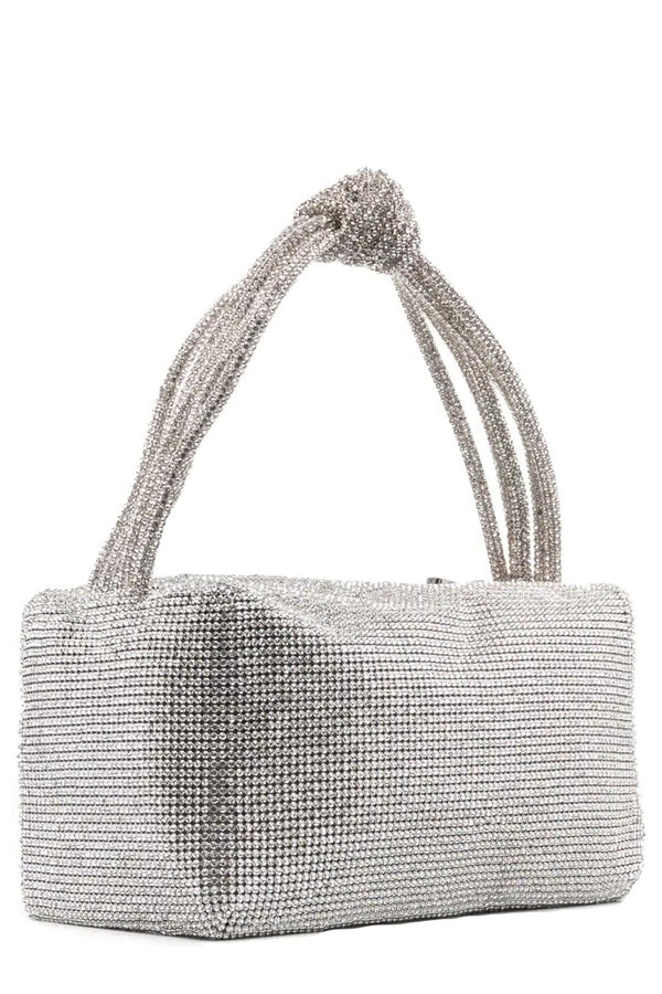 The Sienna mini rhinestone bag in silver color from the brand CULT GAIA