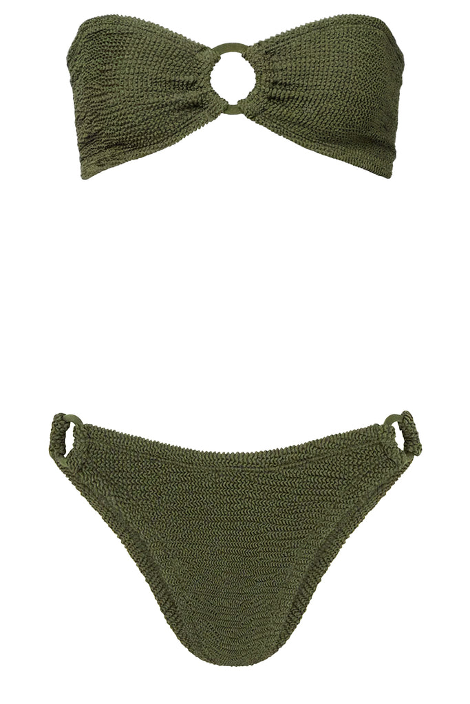 Gloria Ring-Detail Bandeau Bikini