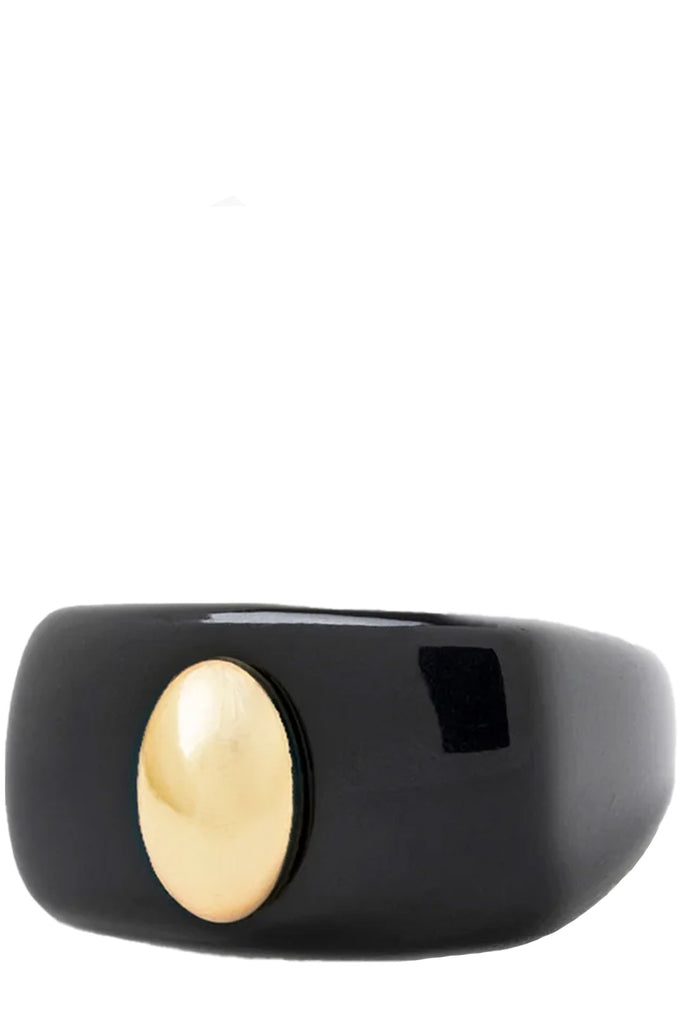 The Miss Rip ring in gold and black colours from the brand LA MANSO