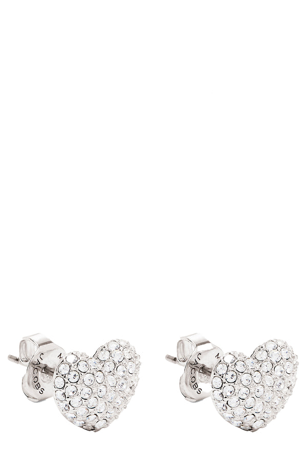 Heart Pave Stud Earrings