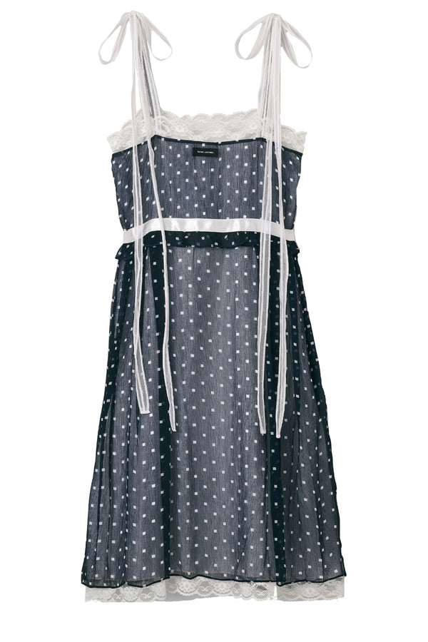 Ribbon Strap Chiffon Dress