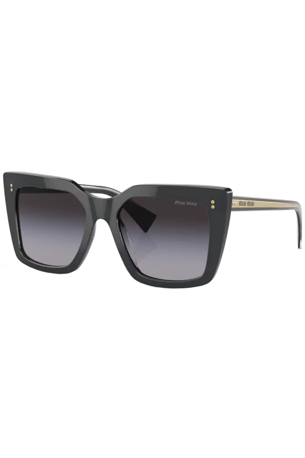 The bold square-frame metal temple-detail sunglasses from the brand MIU MIU