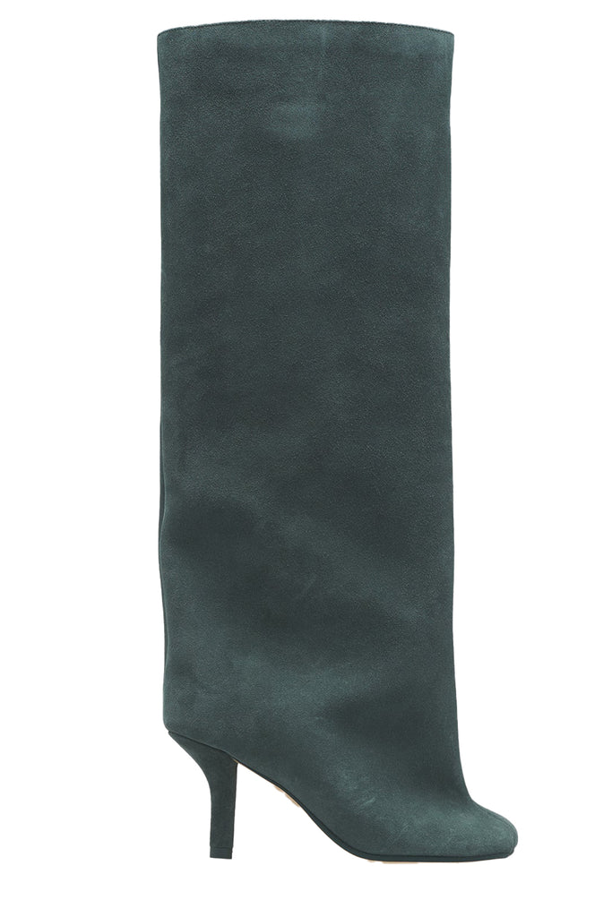 The Anatomic Slip-On Suede Boots in green colour from the brand MM6 Maison Margiela