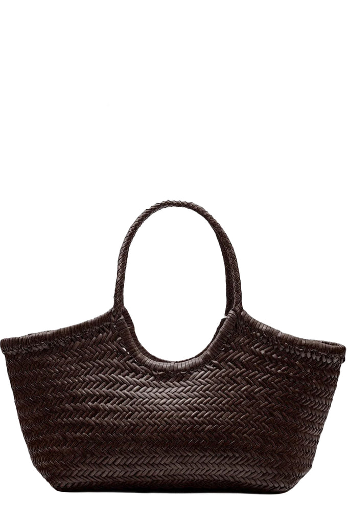 Big Nantucket Basket Woven Leather Bag