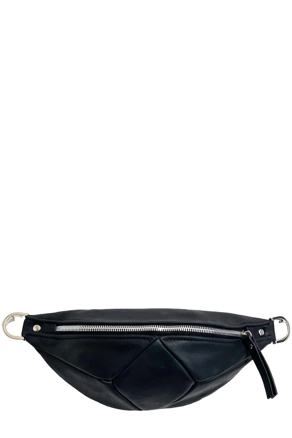 The panelled cross-body bag in black colour from the brand NASHA