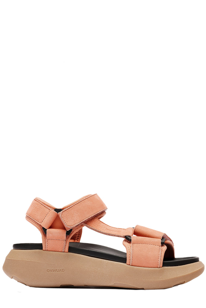 The Schon Tech Sandals in peach colour from the brand Onwuad