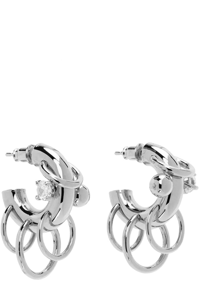 The Pierced hoop earrings in silver colour from the brand PANCONESI