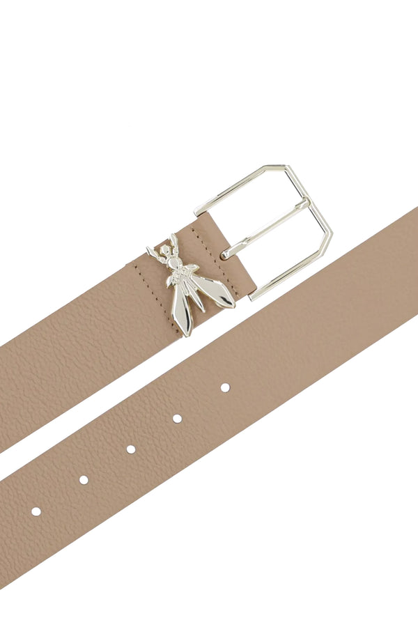 Logo-Detailed Natural Belt