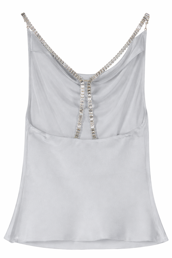 Jewel Detail 100% Silk Top