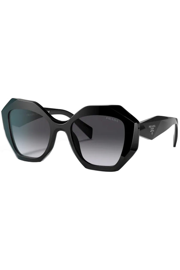 The geometric-frame triangular-temple sunglasses from the brand PRADA