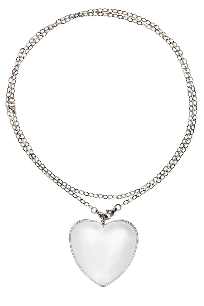 The Small Heart chain necklace in silver and clear colours from the brand THE GOOD STATEMENT