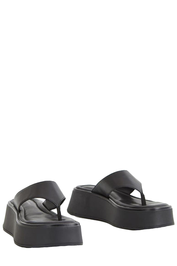 Courtney Platform Leather Flip-Flops