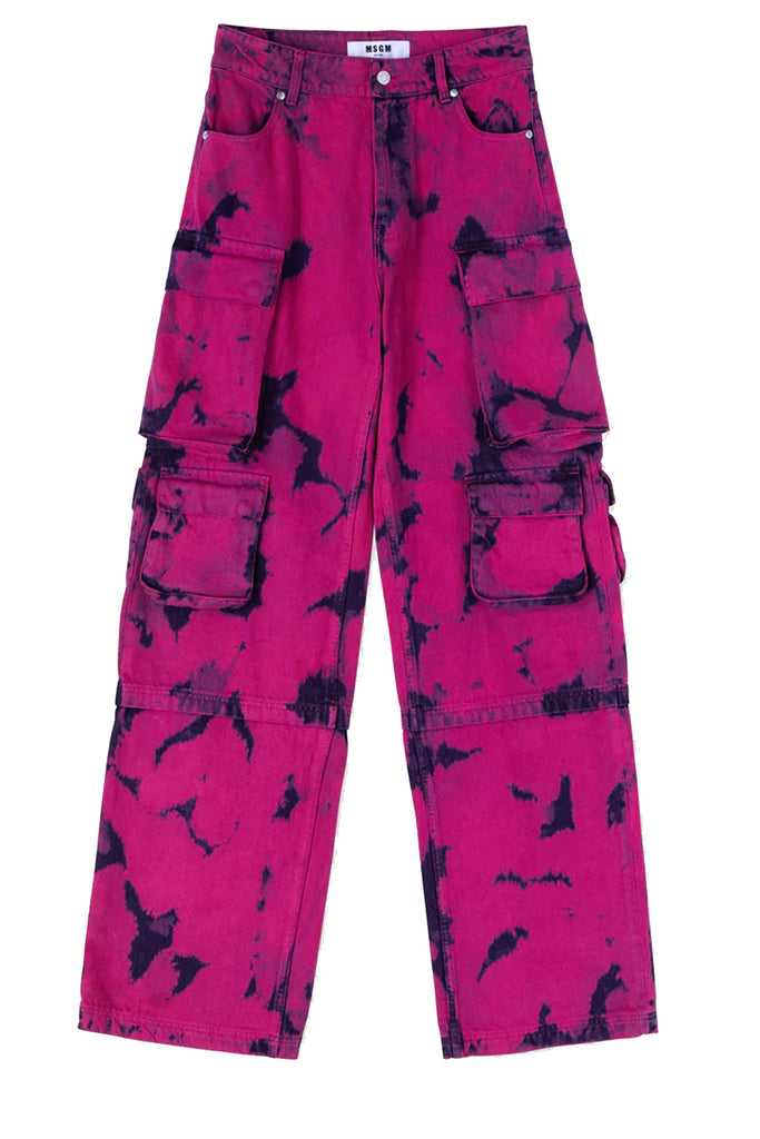 Tie-Dye Boyfriend-Fit Cotton Jeans