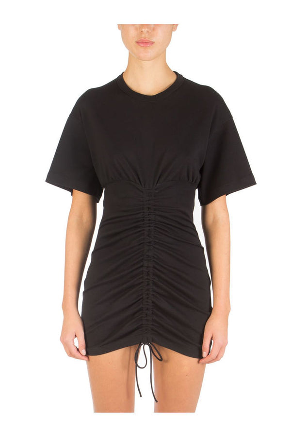 Drawstring-Front Mini Dress