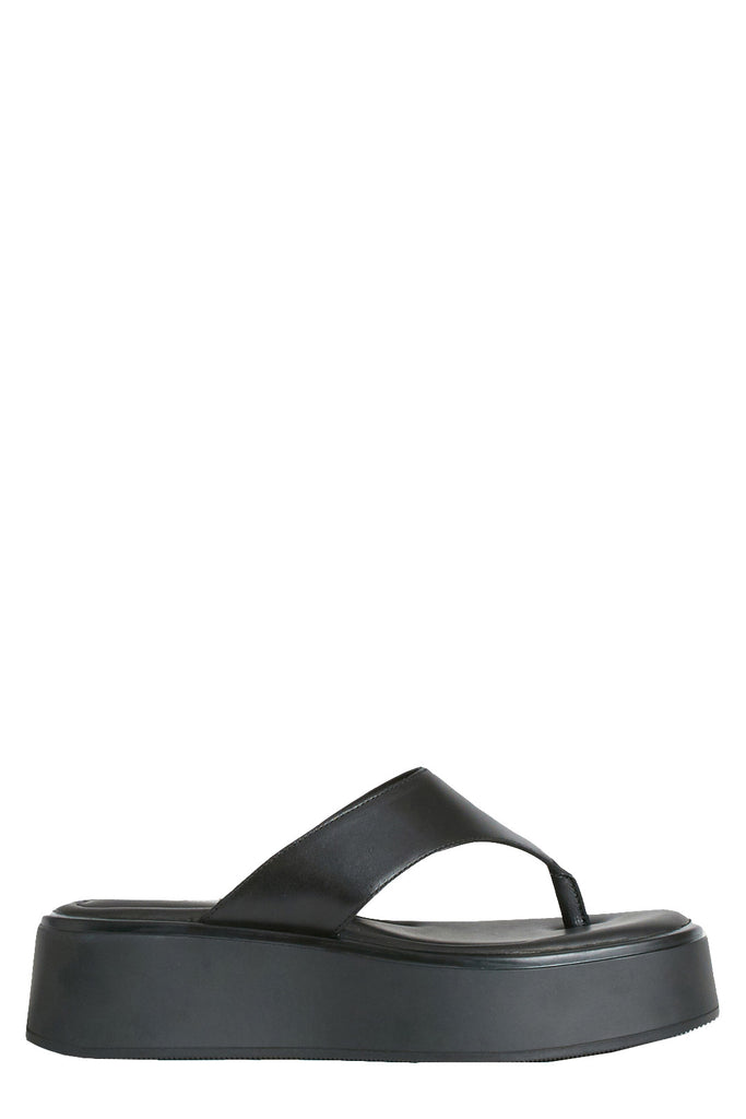 Courtney Platform Leather Flip-Flops