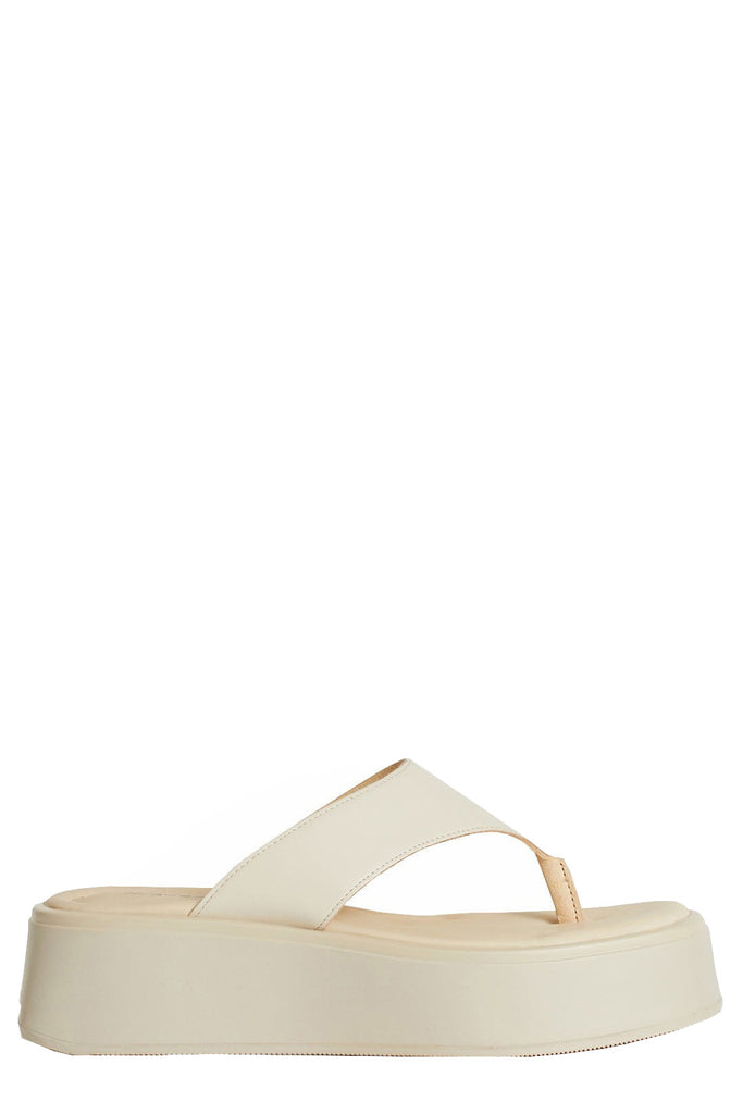 Courtney Platform Leather Flip-Flops