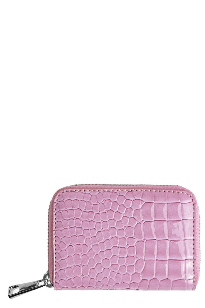 Croc Embossed Zip-Around Wallet