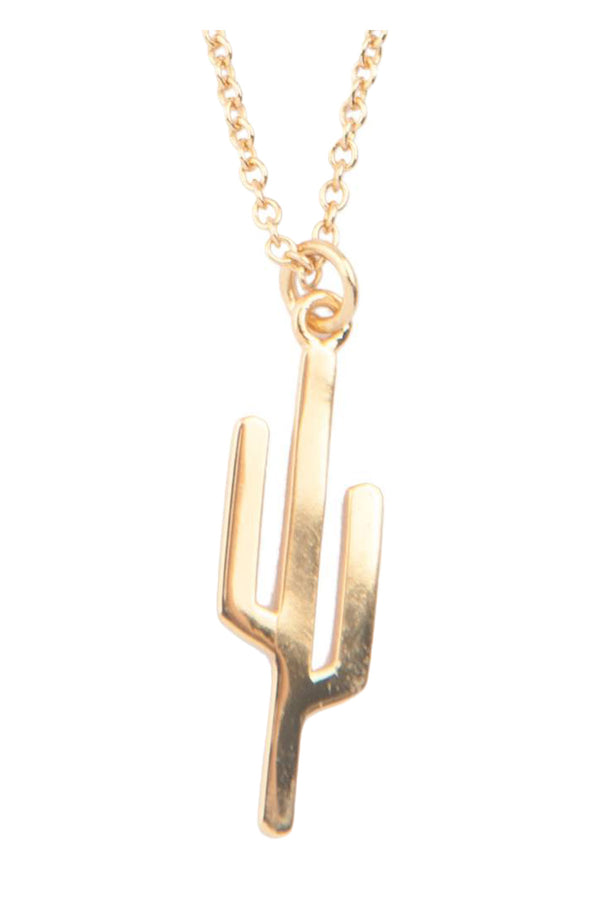 The Cactus necklace in gold color from the brand All the Luck in the World