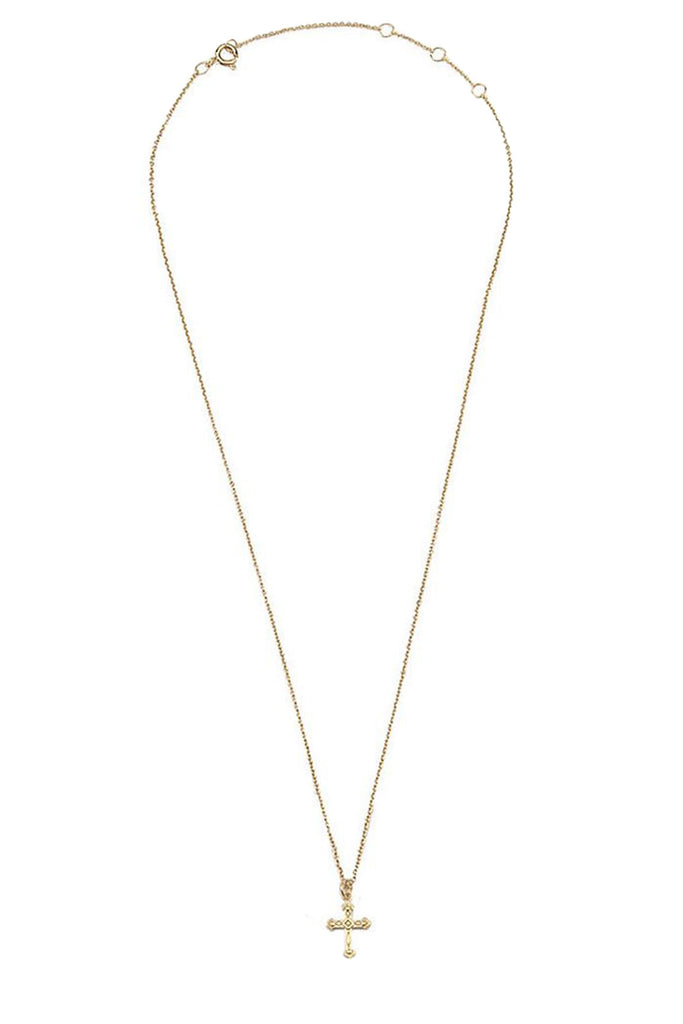 The Cross necklace in gold color from the brand ALL THE LUCK IN THE WORLD