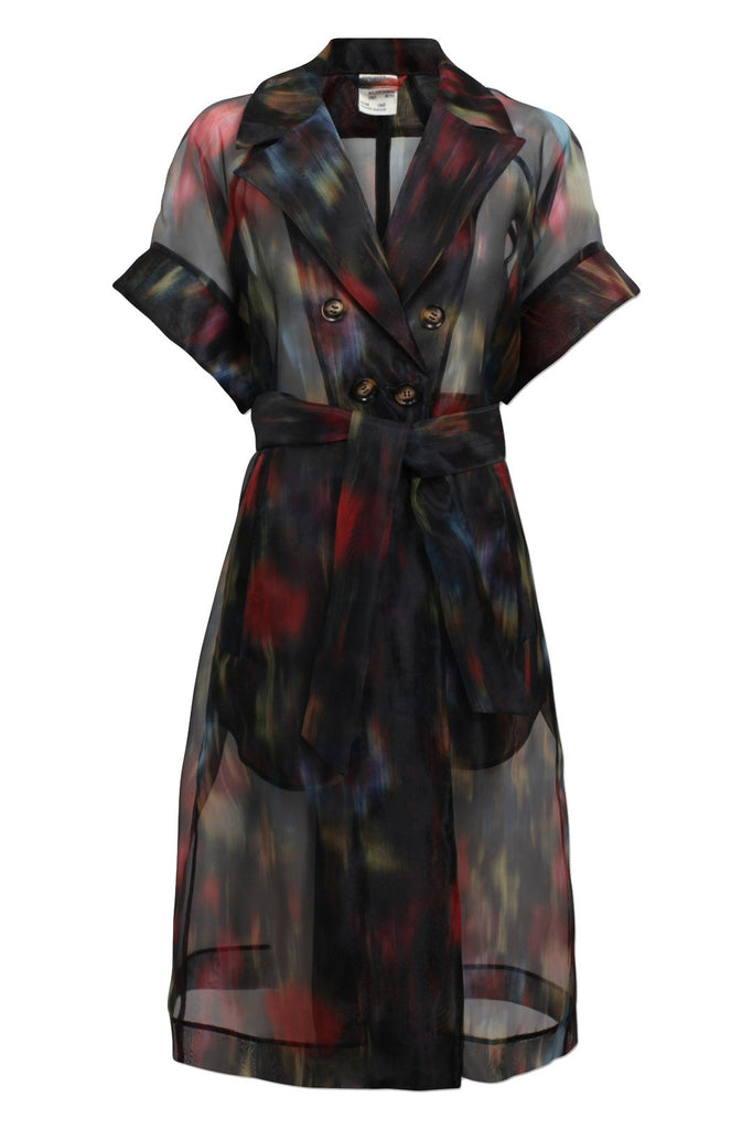 baum und pferdgarten devore chiffon wrap dress black floral blur attetszo kotos ruha