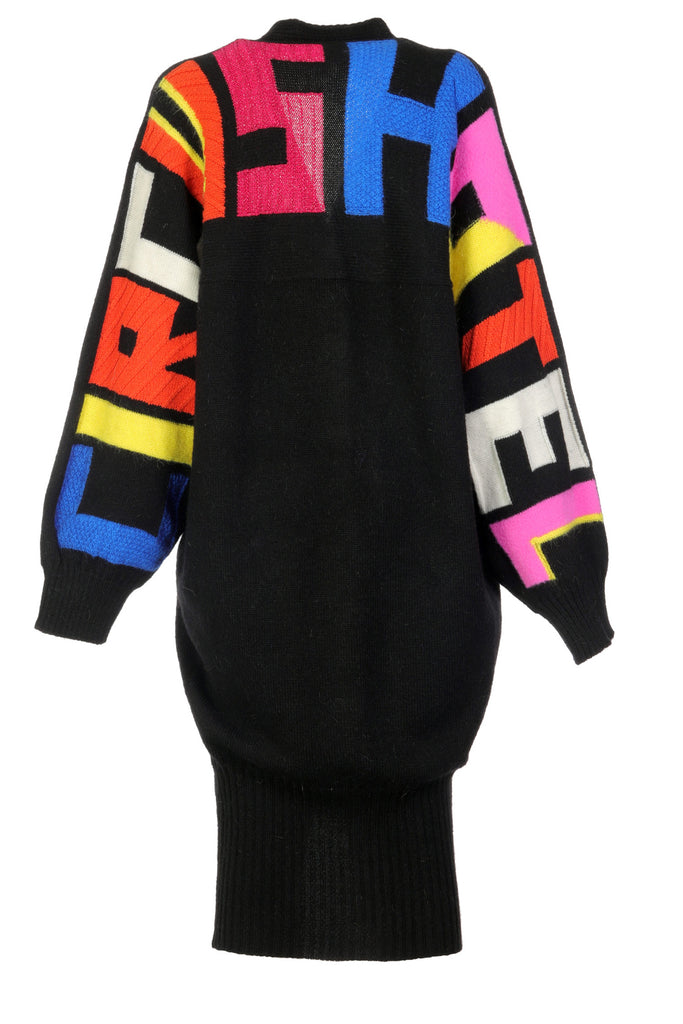 Oversized Logo-Applique Cardigan