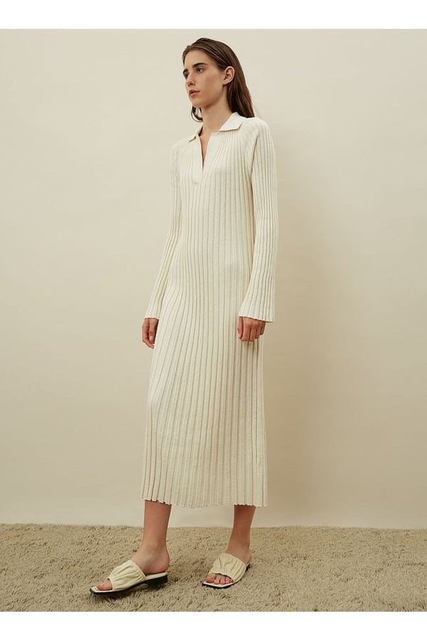 Kale Polo-Neck Silk And Cotton-Blend Dress