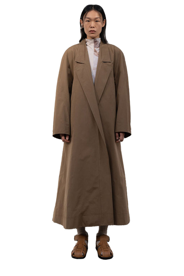 Low Collar Trench Coat