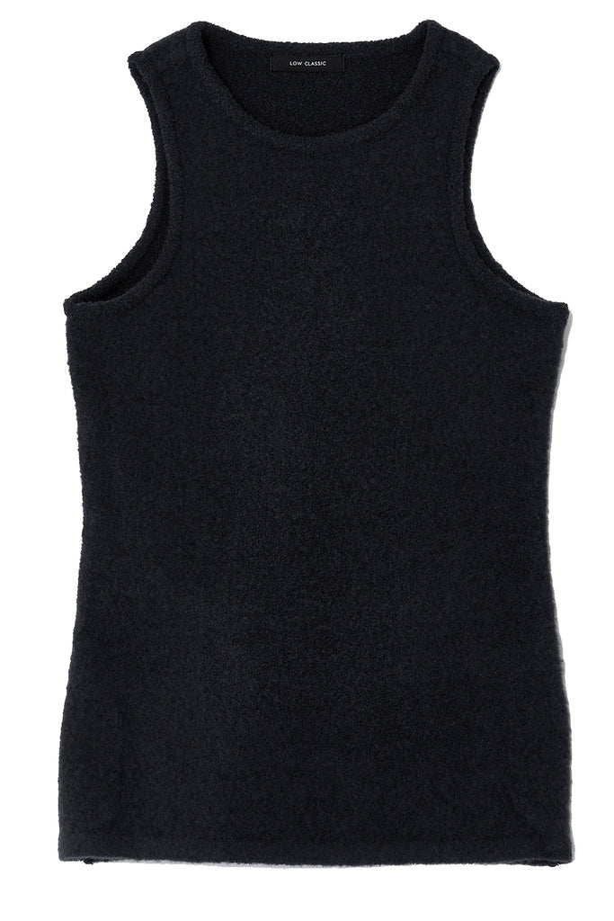 Sleevless Merino Wool-Blend Bouclé Knit Top