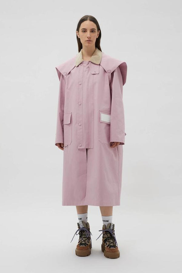 Cape Shoulder Cotton Trench Coat