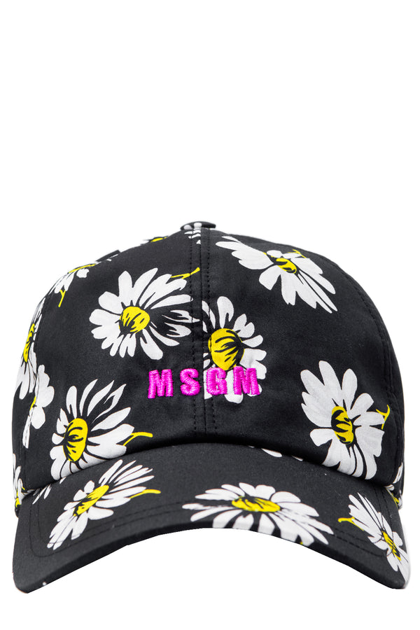 Daisy-Print Logo-Embroidered Cotton Baseball Cap