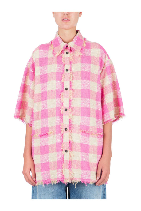 Oversized Check Woven Shirt