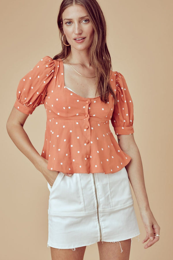 Natalia Dot Blouse - For Love & Lemons - Blouse